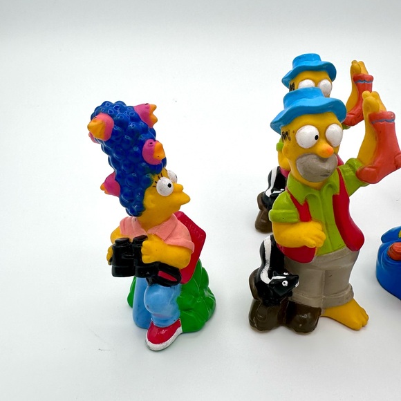 Vintage The Simpsons Camping Adventure Burger King PVC Figures - Picture 2 of 12